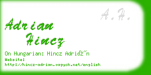 adrian hincz business card